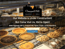 Tablet Screenshot of chappellhillbakeryanddeli.com